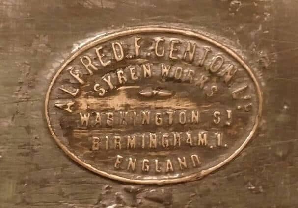 Alfred F. Genton Ltd. Wyren Works Birmingham England
