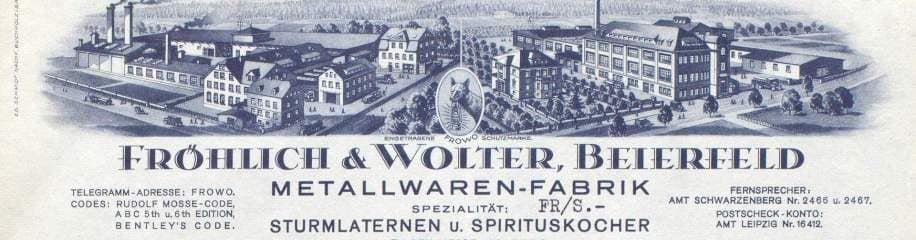 Fabriek van Frohlich & Wolter, Frowo, Beierfeld
